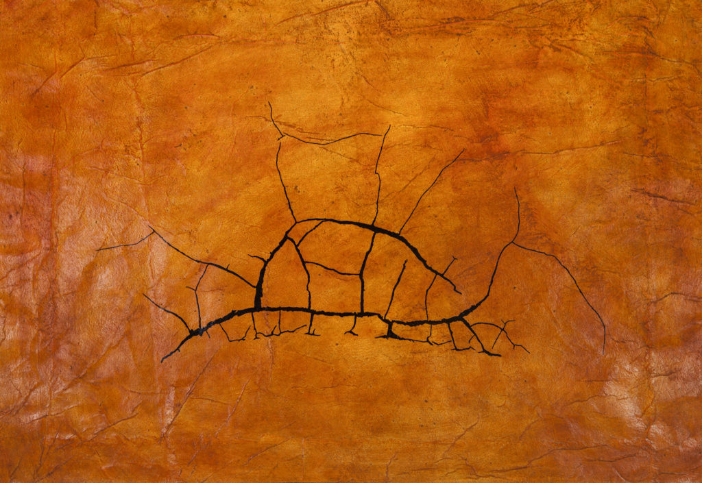 acrylic, mica, laminated tissue, digital print, 15 x 22 inches (2016) acrylic, mica, laminated tissue, digital print, 15 x 22 inches (2016)