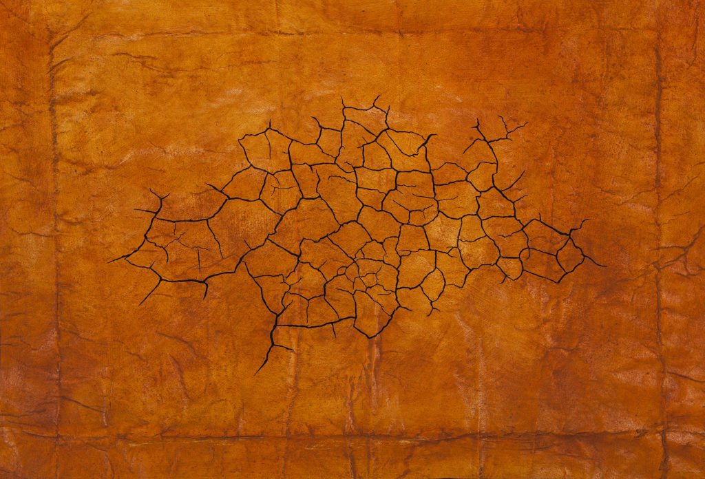 acrylic, mica, laminated tissue, digital print, 15 x 22 inches (2016) acrylic, mica, laminated tissue, digital print, 15 x 22 inches (2016)